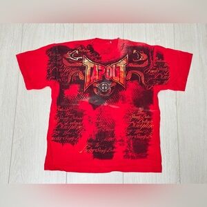 Vintage Tapout Shirt Mens XL Y2K Snakes Fighting MMA Red Distressed